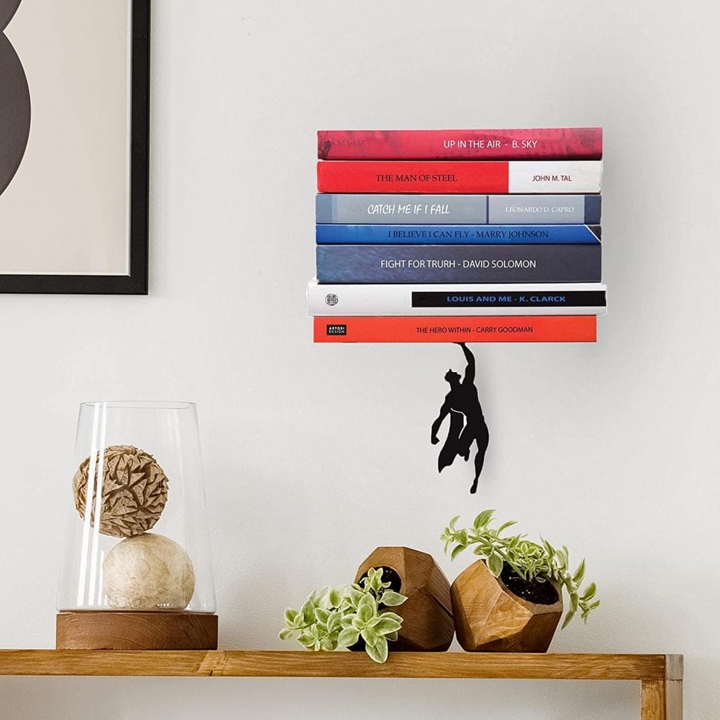 wall book shelves: superman