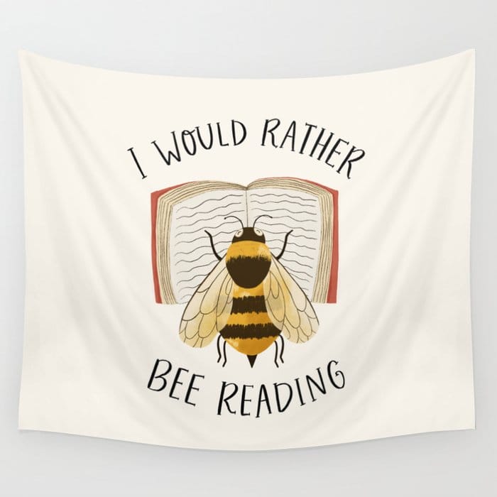 wall art deco: i would rather bee reading
