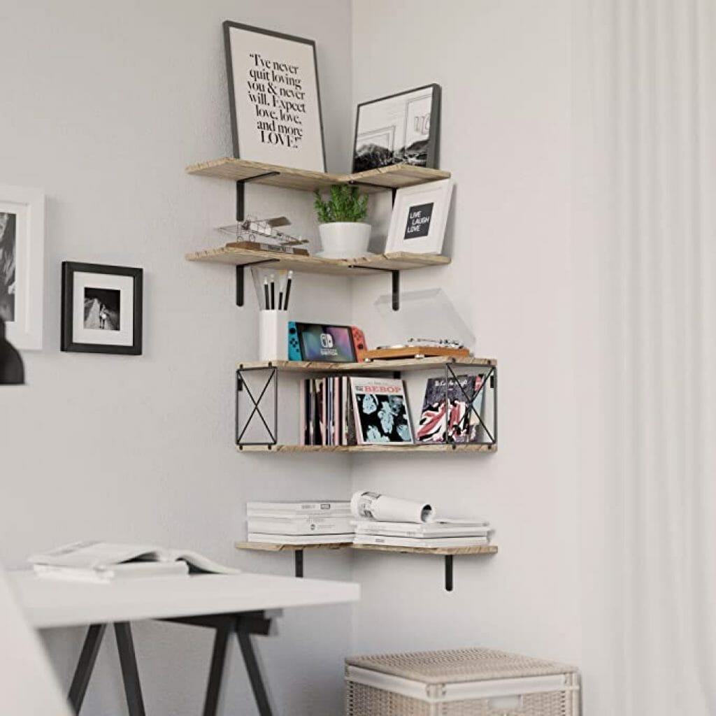 corner bookshelf