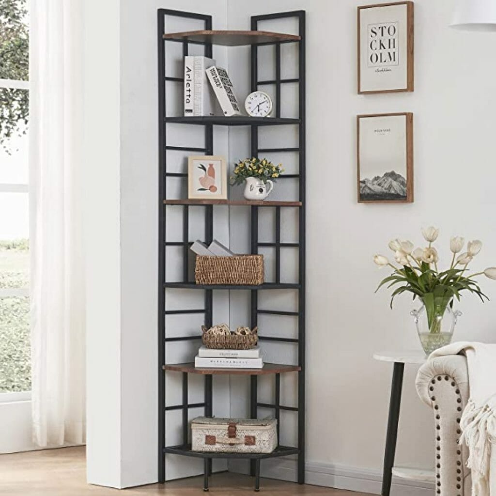 corner bookshelf