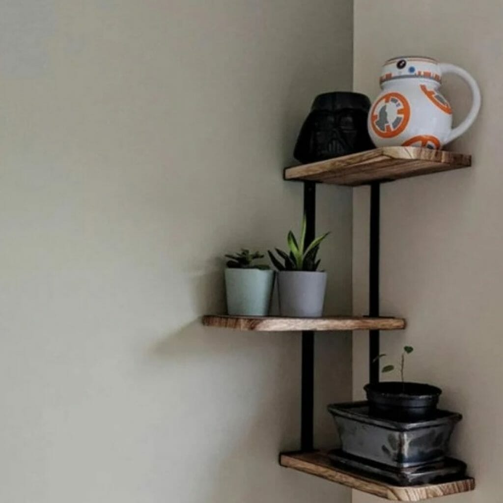 corner bookshelf